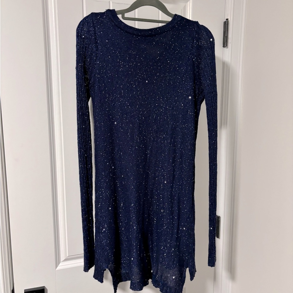 Metallic sequin sweater